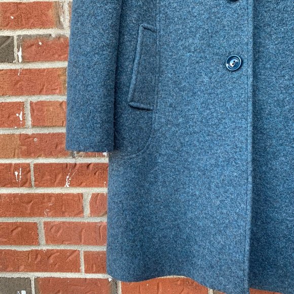 ❌SOLD❌Vintage Italian Speckled Wool Teal Blue 1950's Style Peacoat size Small … - Picture 5 of 10